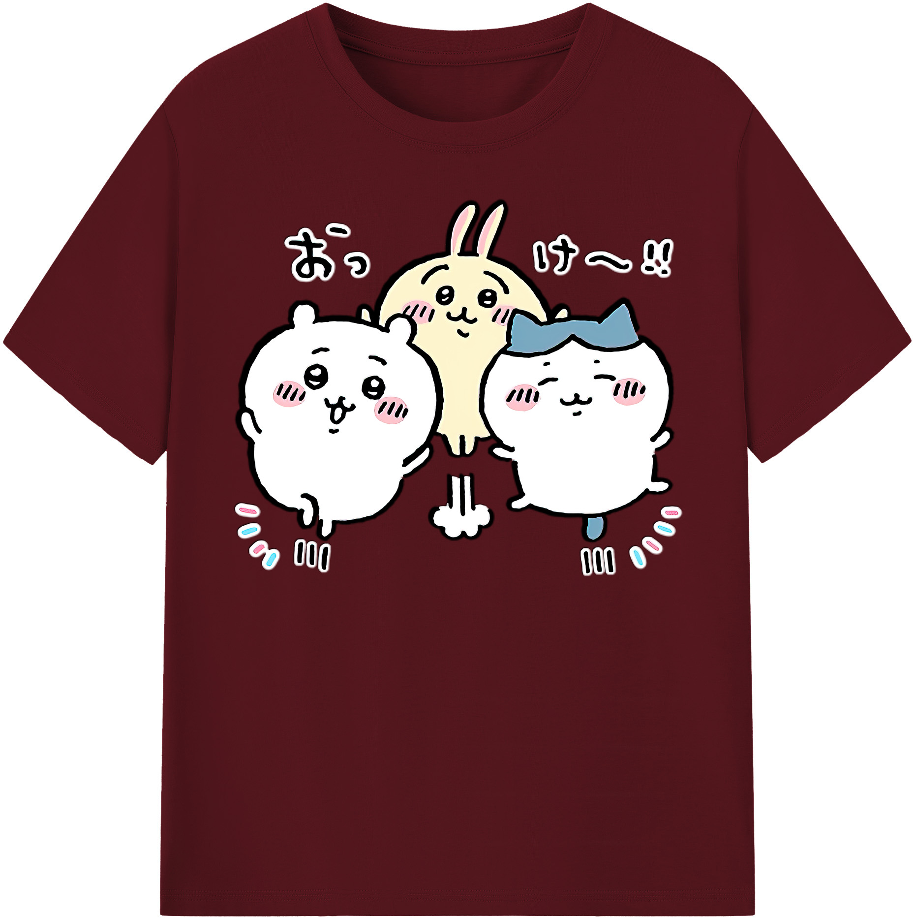 （画像用） ちいかわ ちいかわ Chii-kawa chiikawa 綿100％半袖Tシャツ（フロントプリント）